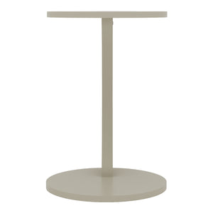 Tavolino da Divano Holeby con Rotelle e Piano Rotondo - Colore Arenaria [en.casa]