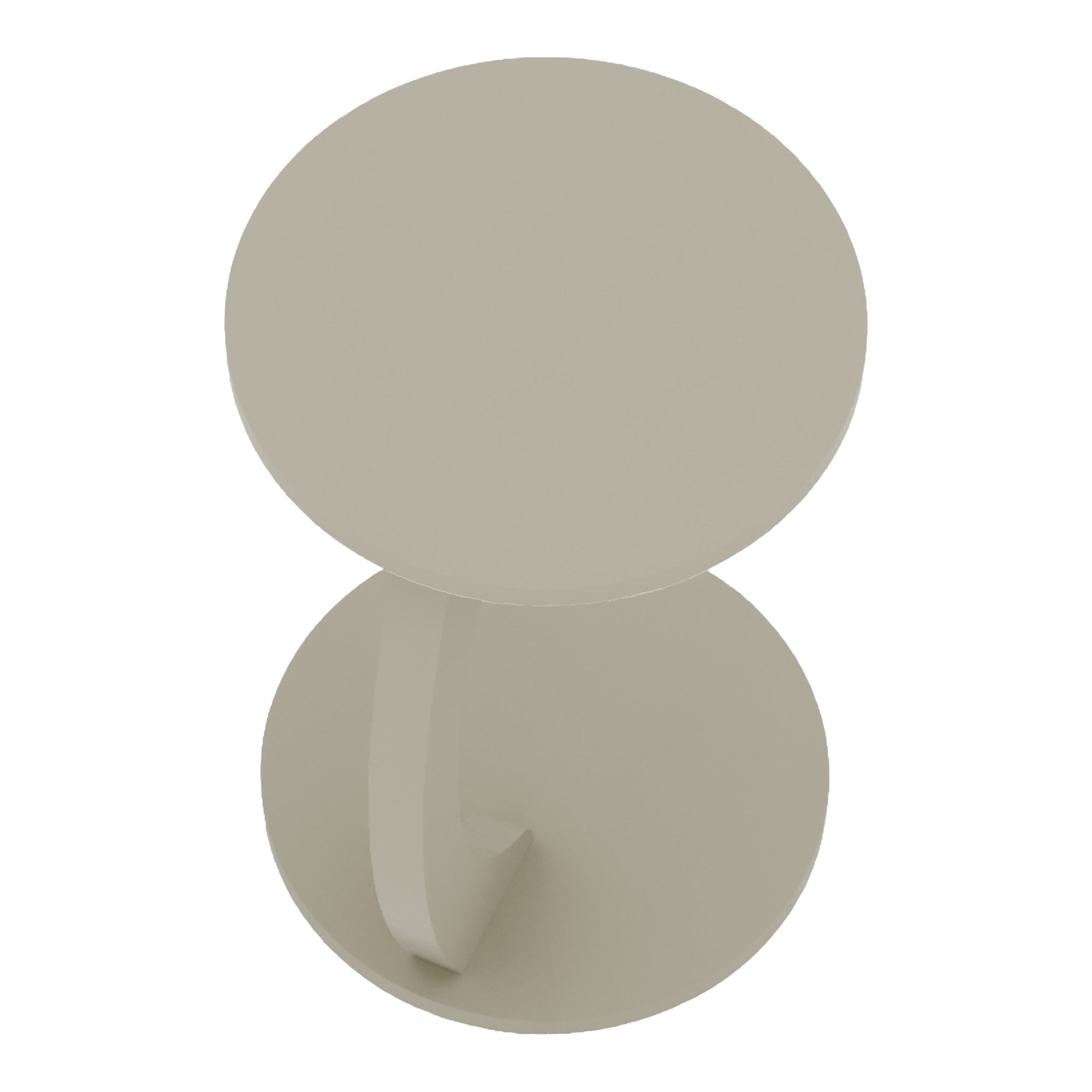 Tavolino da Divano Holeby con Rotelle e Piano Rotondo - Colore Arenaria [en.casa]