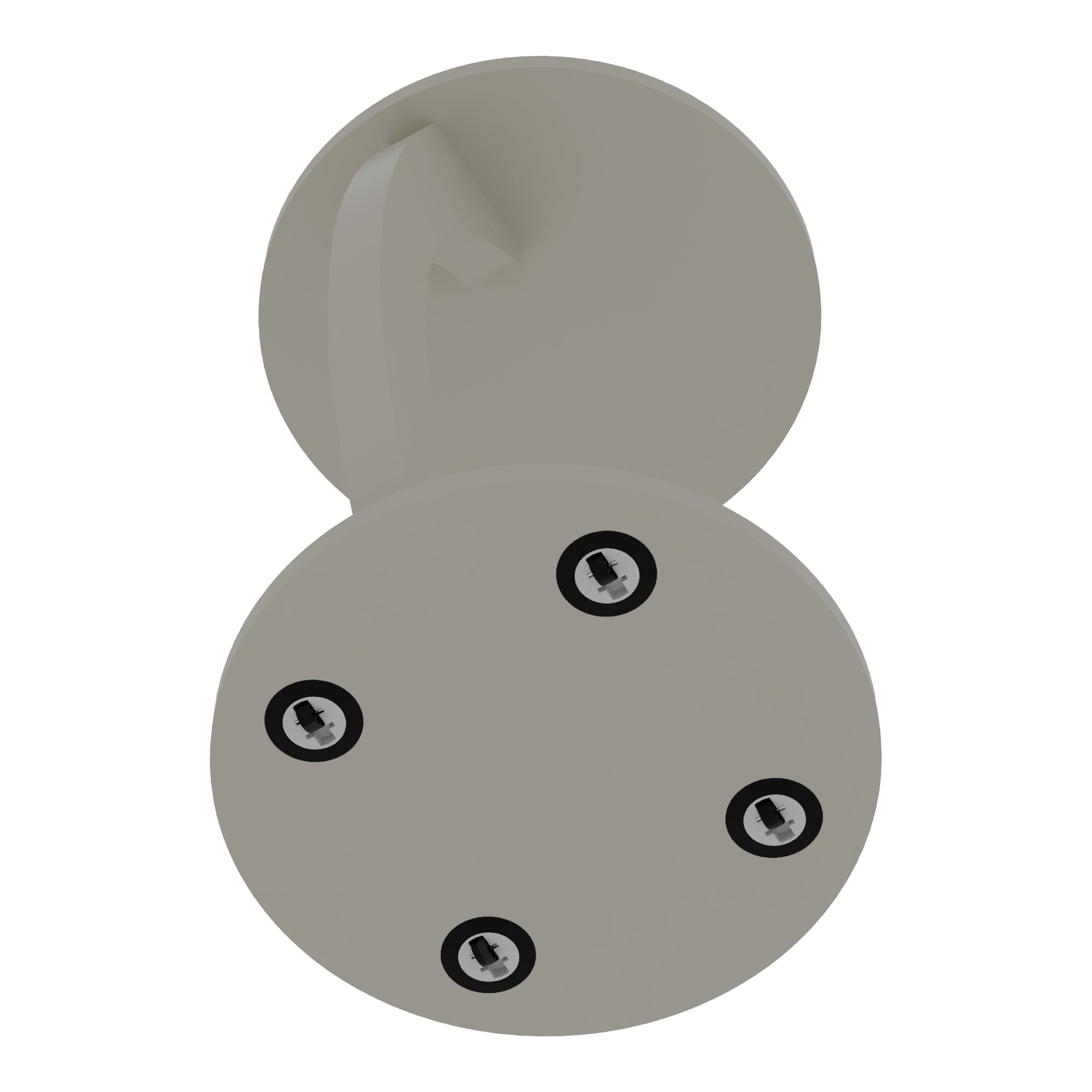 Tavolino da Divano Holeby con Rotelle e Piano Rotondo - Colore Arenaria [en.casa]