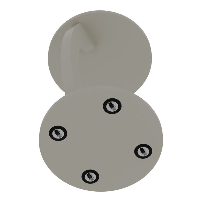 Tavolino da Divano Holeby con Rotelle e Piano Rotondo - Colore Arenaria [en.casa]