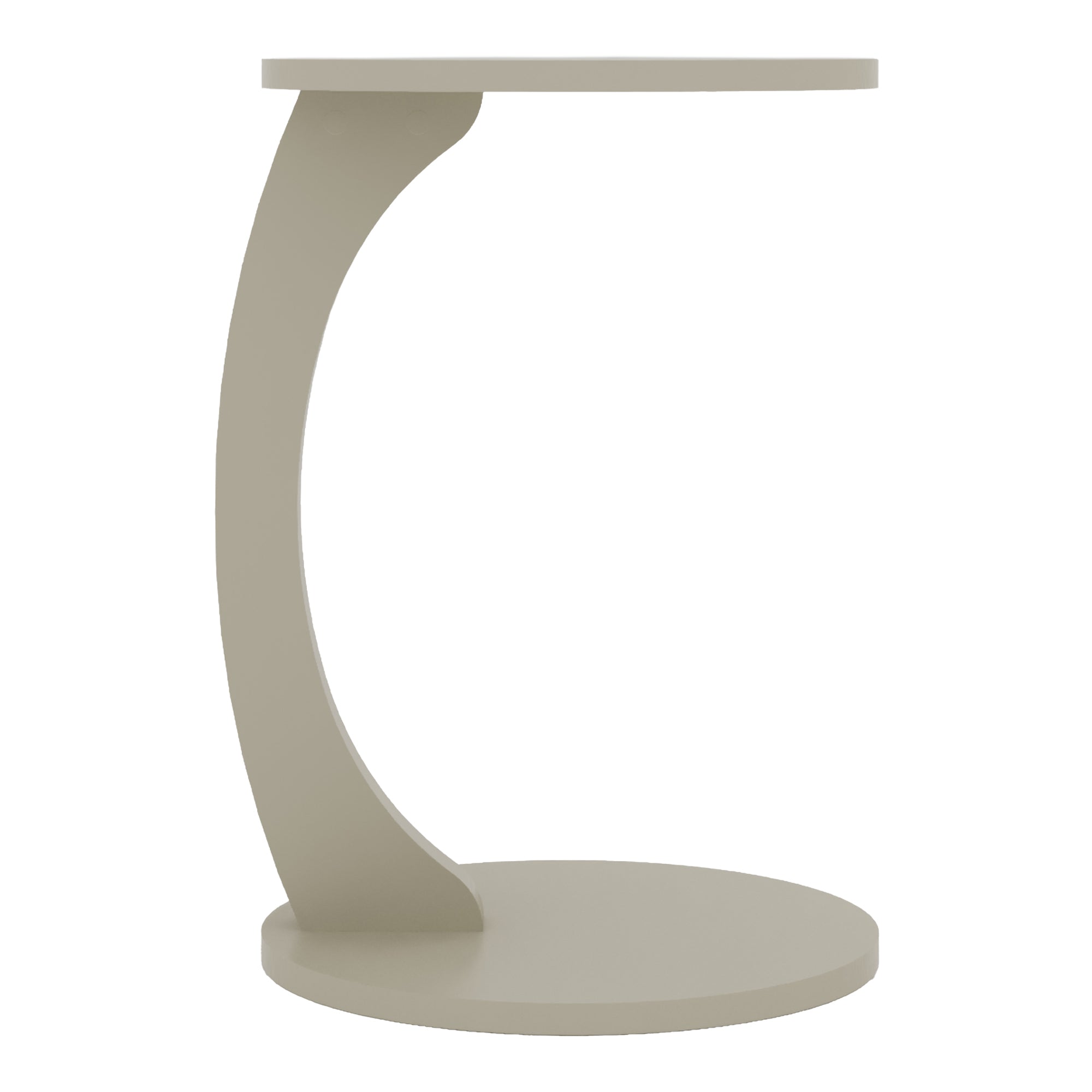 Tavolino da Divano Holeby con Rotelle e Piano Rotondo - Colore Arenaria [en.casa]