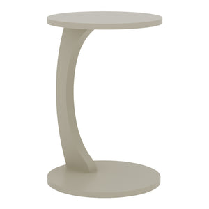 Tavolino da Divano Holeby con Rotelle e Piano Rotondo - Colore Arenaria [en.casa]