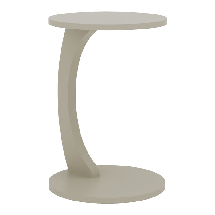 Tavolino da Divano Holeby con Rotelle e Piano Rotondo - Colore Arenaria [en.casa]