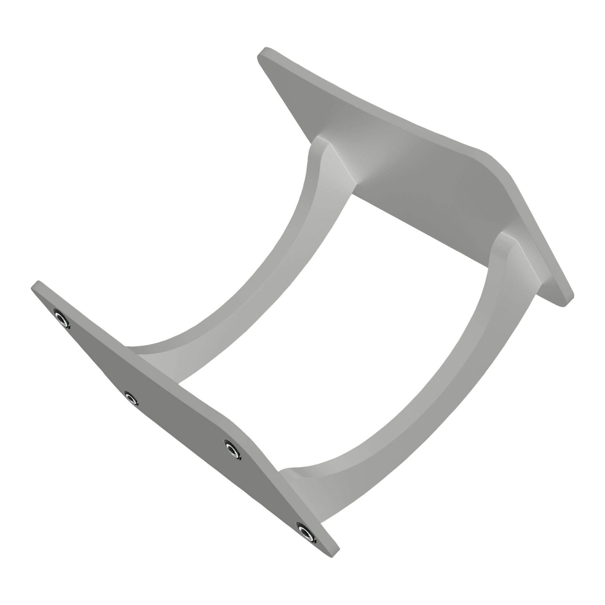 Tavolino Laterale Stattela a Forma di C con Rotelle 59 x 35 x 56 cm - Bianco [en.casa]