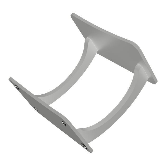 Tavolino Laterale Stattela a Forma di C con Rotelle 59 x 35 x 56 cm - Bianco [en.casa]