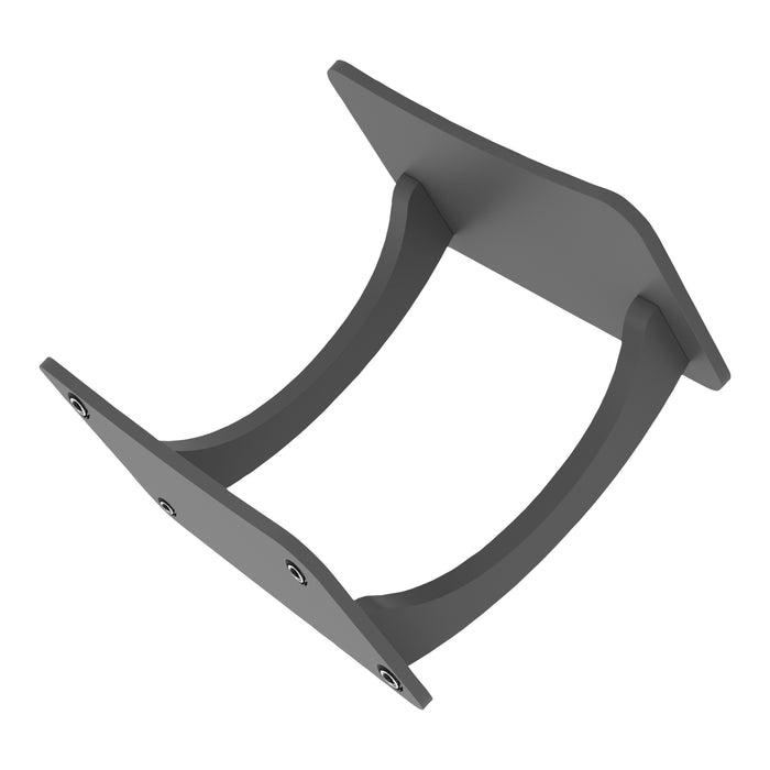 Tavolino Laterale Stattela a Forma di C con Rotelle 59 x 35 x 56 cm - Grigio [en.casa]