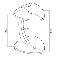 Tavolino per Divano Klinerg a Forma di C con Rotelle - Bianco [en.casa]
