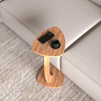 Tavolino per Divano Klinerg a Forma di C con Rotelle - Effetto Legno [en.casa]