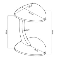 Tavolino per Divano Klinerg a Forma di C con Rotelle - Grigio [en.casa]