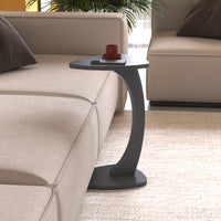 Tavolino per Divano Klinerg a Forma di C con Rotelle - Grigio [en.casa]