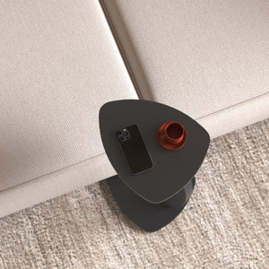 Tavolino per Divano Klinerg a Forma di C con Rotelle - Grigio [en.casa]