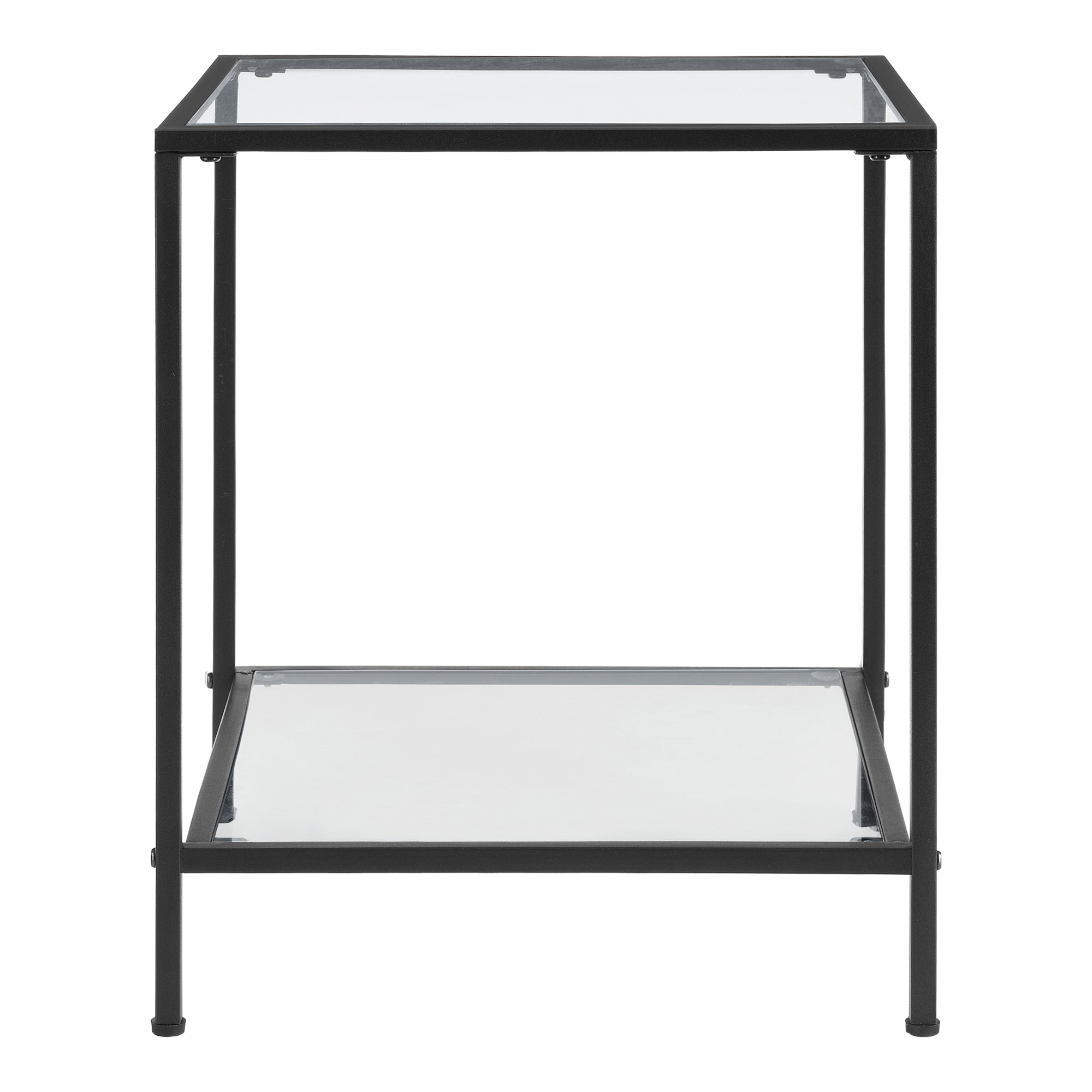 Tavolino 55 x 45 x 45 cm trasparente nero 03_0008627