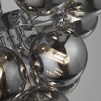 Berry 13Lt Semi-Flush - Metallo cromato e vetro fumé