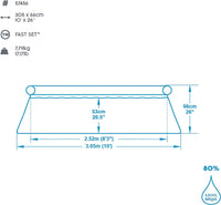 Bestway 57456 piscina gonfiabile fast set rotonda da 305x66 cm