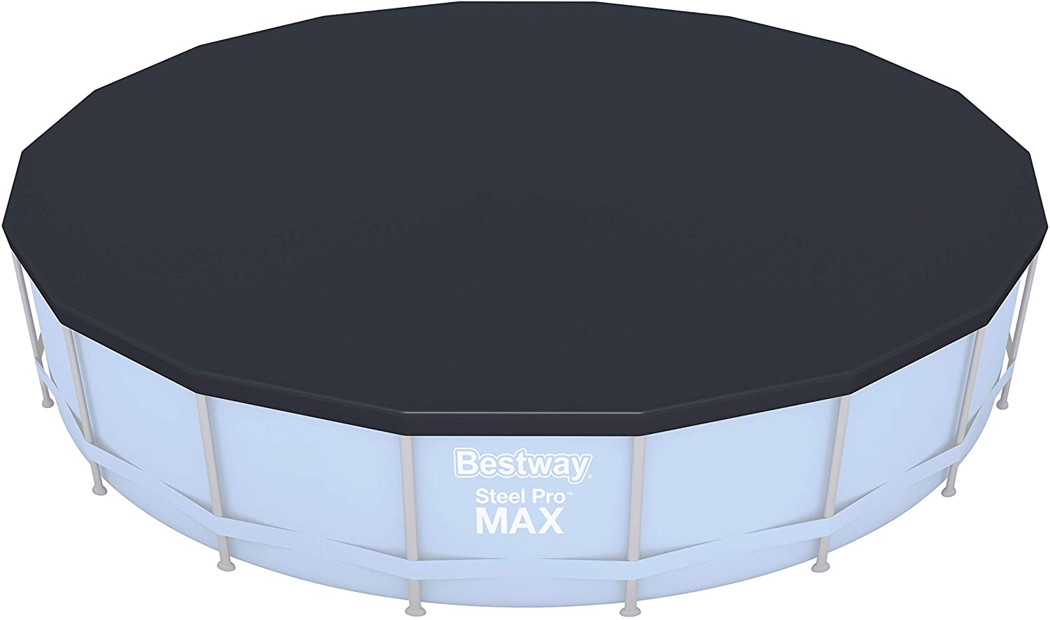 Bestway 58039 telo copertura in pvc accessorio per piscine steel pro max - power steel diametro cm.549