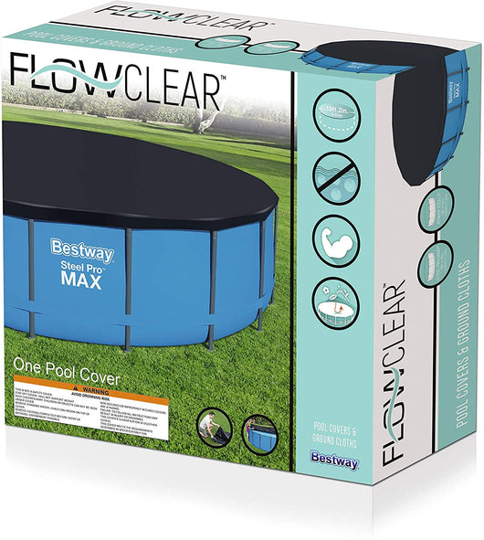 Bestway 58039 telo copertura in pvc accessorio per piscine steel pro max - power steel diametro cm.549