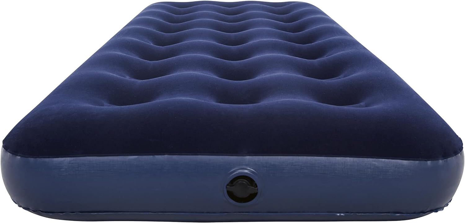 Bestway 67000 materassino airbed singolo gonfiabile floccato antisudore colore blu 185x76x23 cm