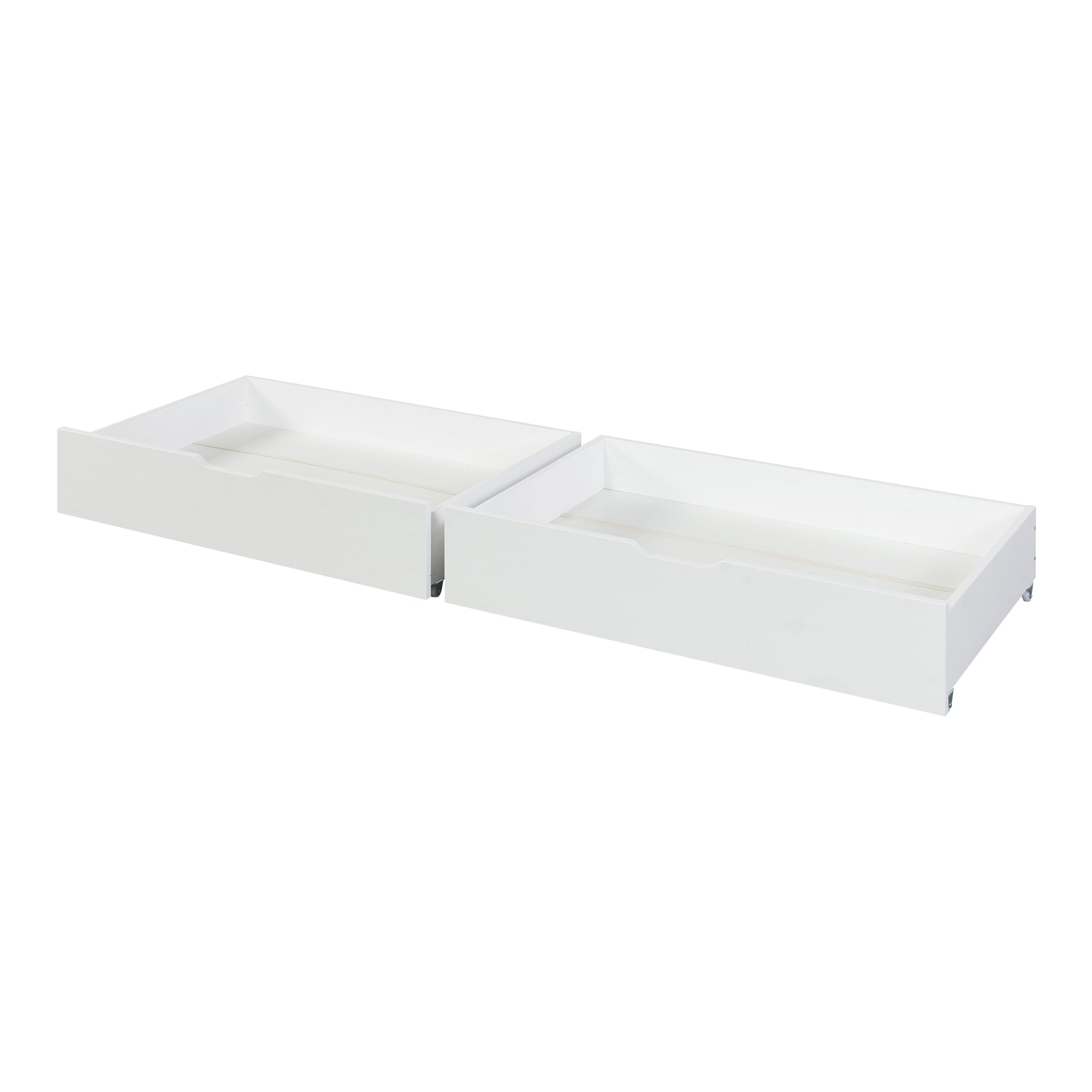 Set di 2 Cassetti Sottoletto Ydre a 4 Rotelle 97,5 x 62 x 22 cm Bianco [en.casa]