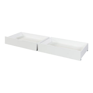 Set di 2 Cassetti Sottoletto Ydre a 4 Rotelle 97,5 x 62 x 22 cm Bianco [en.casa]