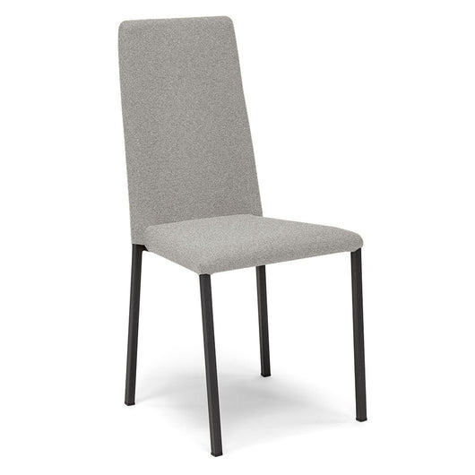 Set 4 sedie imbottite 100% MADE IN ITALY BETTY NEW per sala da pranzo, cucina, soggiorno, design moderno, gambe robuste in metallo, rivestimento in tessuto antistrappo morbido al tatto colore Argento