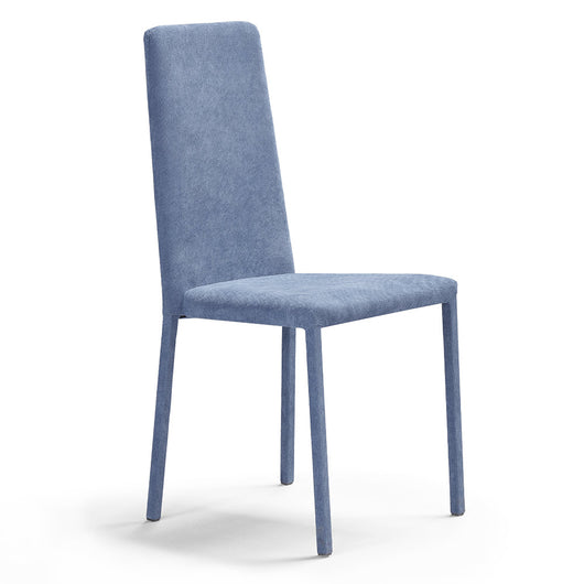 Sedia imbottita 100% MADE IN ITALY BETTY PLUS per sala da pranzo, cucina, soggiorno, design moderno, struttura robusta in metallo rivestita, schienale e seduta rivestiti in velluto colore Carta da Zucchero