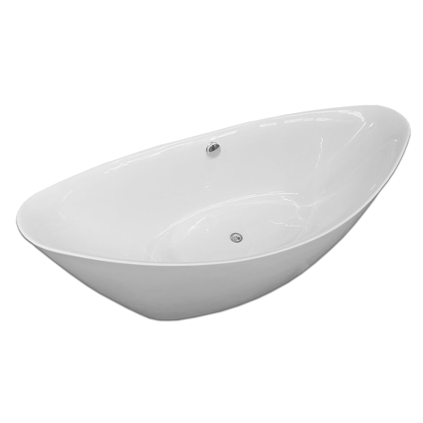 Vasca freestanding bianca 180 X 80 cm + Rubinetto a colonna – Beverly