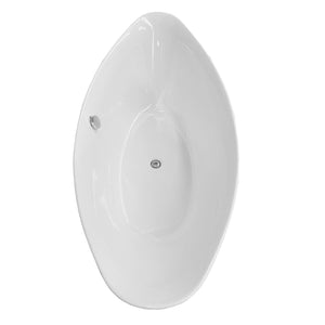 Vasca freestanding bianca 180 X 80 cm + Rubinetto a colonna – Beverly