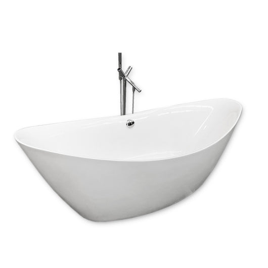 Vasca freestanding bianca 180 X 80 cm + Rubinetto a colonna – Beverly