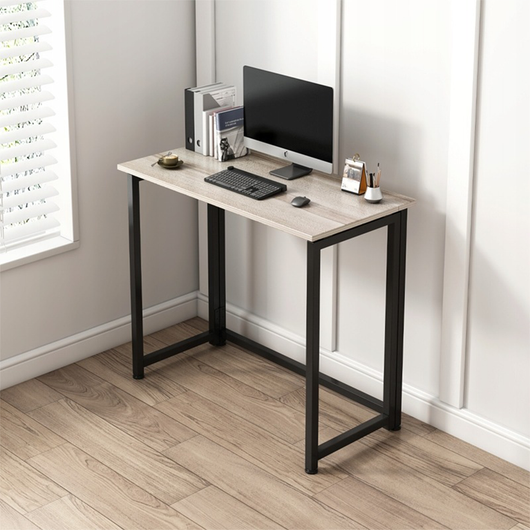 Scrivania compatta 80x40x72 cm, colore marrone, ideale per piccoli spazi.