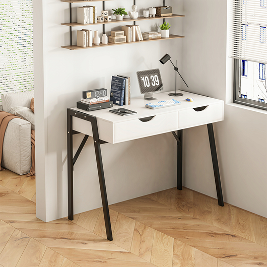 Scrivania Bianca 80x40x90 cm Ideale per Studio o Cameretta