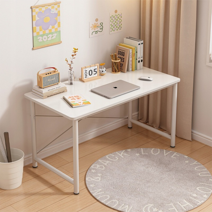 Scrivania per Computer Ragazzi 100 cm Stile Loft Moderno Bianca