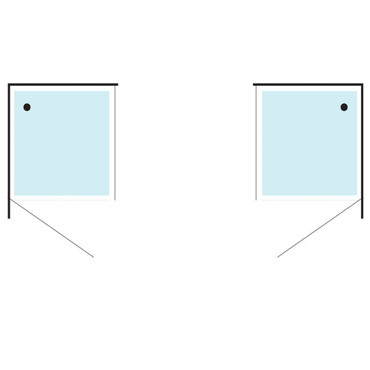 Ogomondo lato fisso per porta battente swing black nero cristallo 6 mm *** misure 67-69xh195 cm, confezione 1