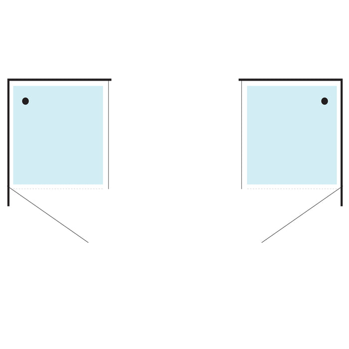 Ogomondo lato fisso per porta battente swing black nero cristallo 6 mm *** misure 67-69xh195 cm, confezione 1