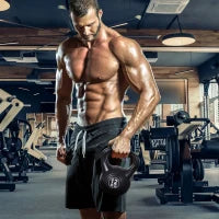 Kettlebell 12kg per Sport e Fitness con Base Piatta e Impugnatura, Kettlebell Pesi per Allenamento Home Gym Casa e Palestra, 27x21x31 cm, Nero