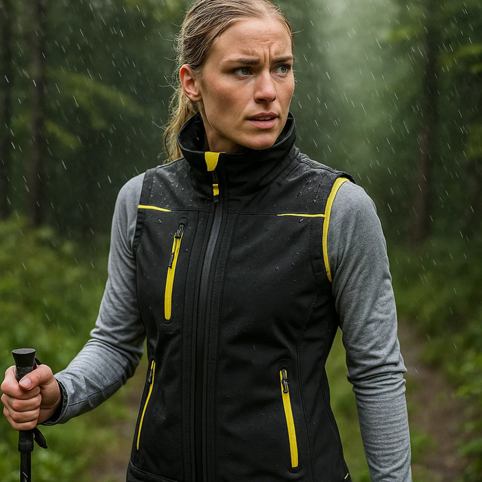 Gilet softshell donna impermeabile traspirante universe colore black carbon upower