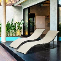 Set 2 Sdraio da Giardino Pieghevoli, Lettino Prendisole in Alluminio e Textilene, 61x165x63cm