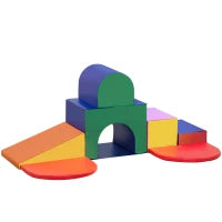Set da Gioco per Bambini 12-36 Mesi da 7 Blocchi Multicolore in PU e EPE, 170x130x40 cm