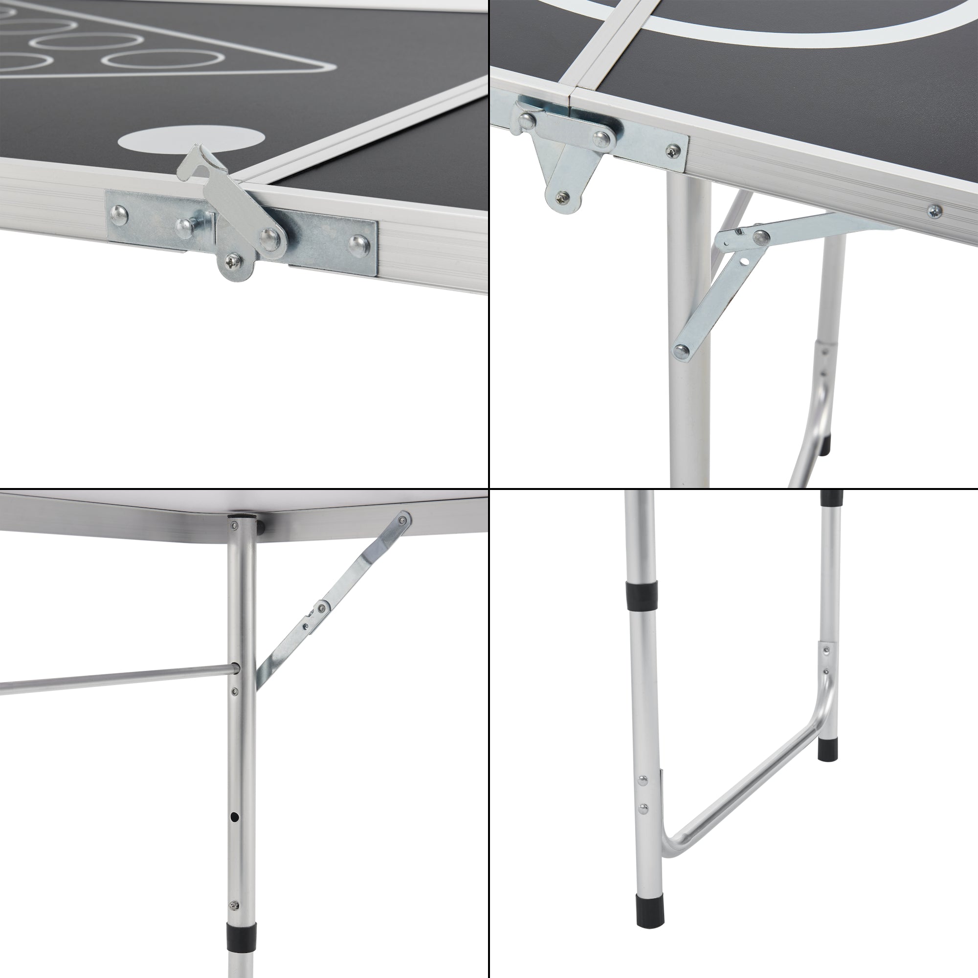 Tavolo da Birra Pong 'Ibiza' Regolabile in Altezza tra 54-70 cm - Pieghevole, Trasportabile [en.casa]