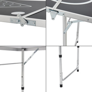 Tavolo da Birra Pong 'Ibiza' Regolabile in Altezza tra 54-70 cm - Pieghevole, Trasportabile [en.casa]