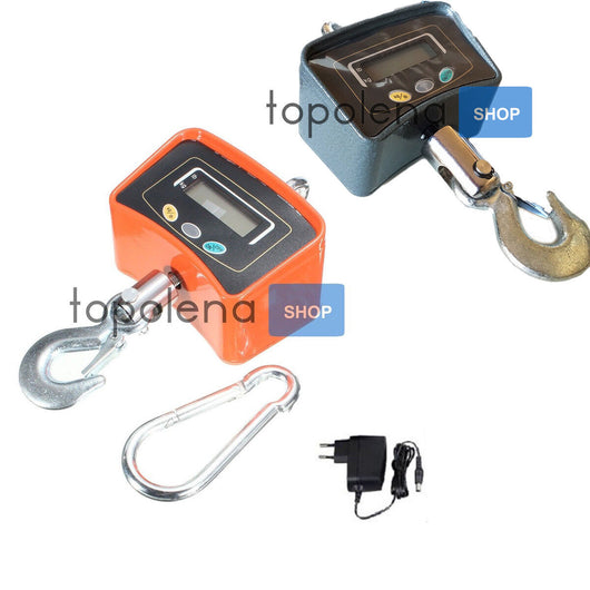 Bilancia da gru da 1000 kg digitale professionale con gancio acciaio industriale