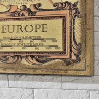 [art.work] Quadro murale su tela incorniciato 80x120cm mappa di Europa