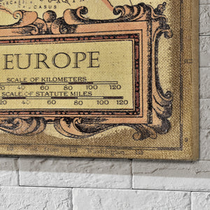 [art.work] Quadro murale su tela incorniciato 80x120cm mappa di Europa