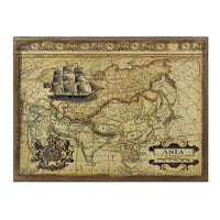 [art.work] Quadro murale su tela incorniciato 60x80cm mappa Asia