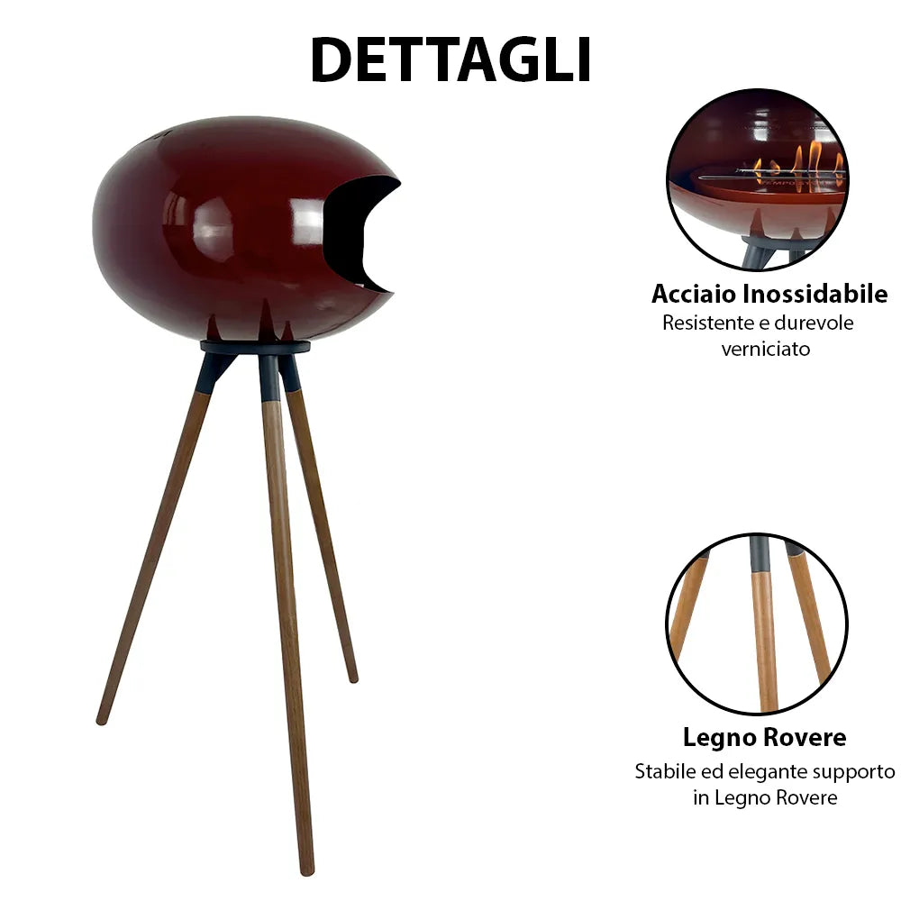 Tempo Style - Biocamino SICILY  Bordeaux/Legno Rovere