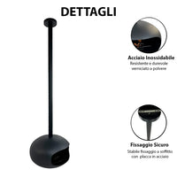 Tempo Style - Camino a Bioetanolo da Soffitto Skyfall – Design Sospeso, Fiamma Reale a 360°, Senza Canna Fumaria