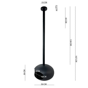 Tempo Style - Camino a Bioetanolo da Soffitto Skyfall – Design Sospeso, Fiamma Reale a 360°, Senza Canna Fumaria