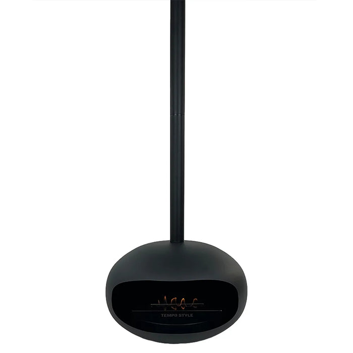 Tempo Style - Camino a Bioetanolo da Soffitto Skyfall – Design Sospeso, Fiamma Reale a 360°, Senza Canna Fumaria