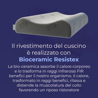 Cuscino in memory foam con Gel - Cervicale e Termoregolatore - Stop al Sudore - Kratos - 72x42x12/8/9cm