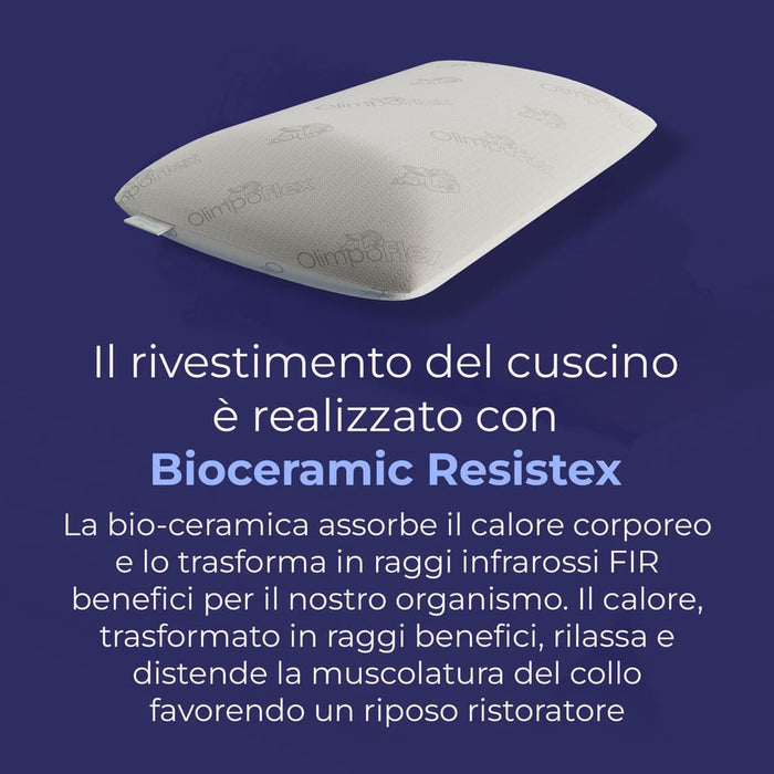 Cuscino in memory foam Anti-Insonnia Aromaterapico con Aloe Rinfrescante - Morfeo - 72x42x52cm