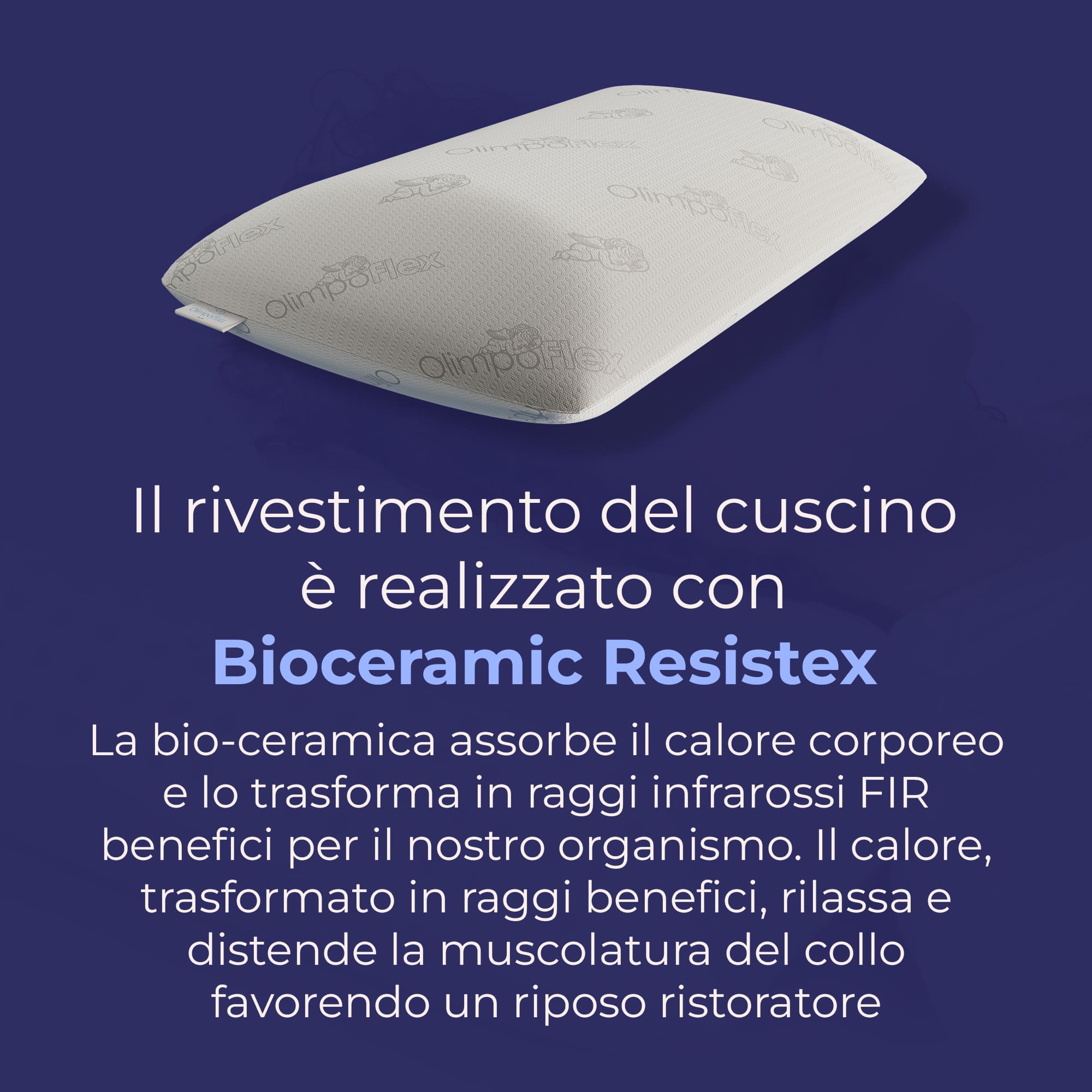 Cuscino in memory foam per Recupero Muscolare - Precisione Laser in Grafite - Lunar - 72x42x16cm